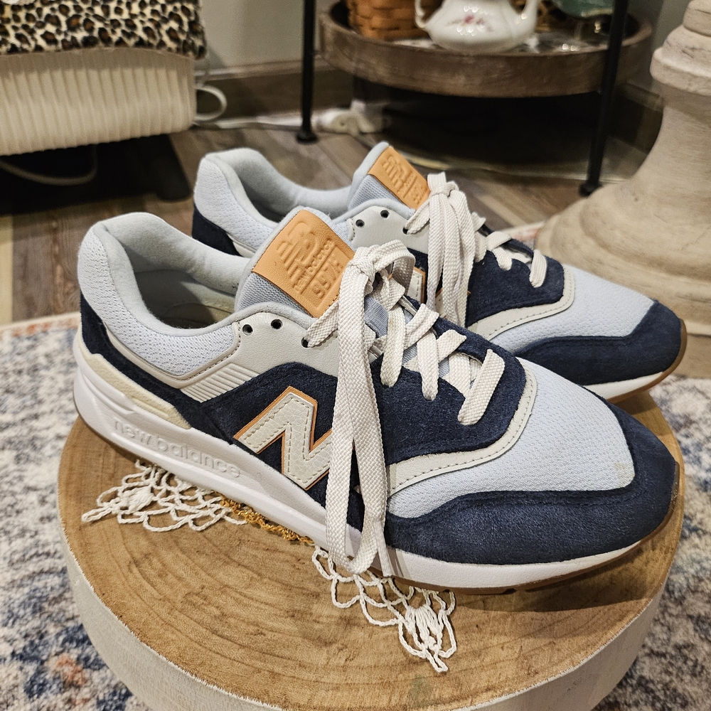 New Balance Blue and White Sneakers